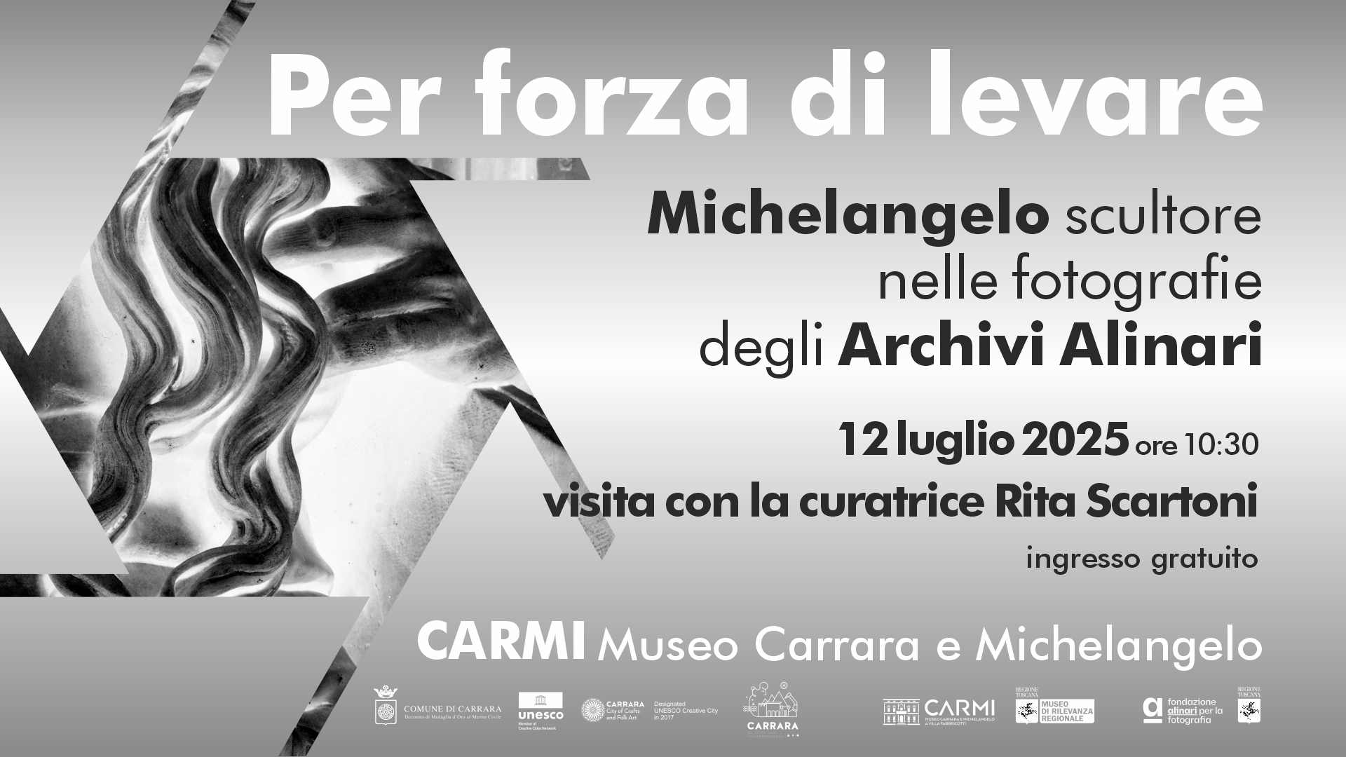 Per forza di levare.  Michelangelo scultore nelle fotografie degli Archivi Alinari 18 aprile 2025 - 26 ottobre 2025