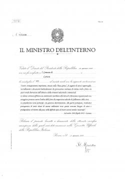 Decreto medaglia d'oro